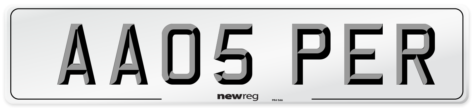 AA05 PER Number Plate from New Reg